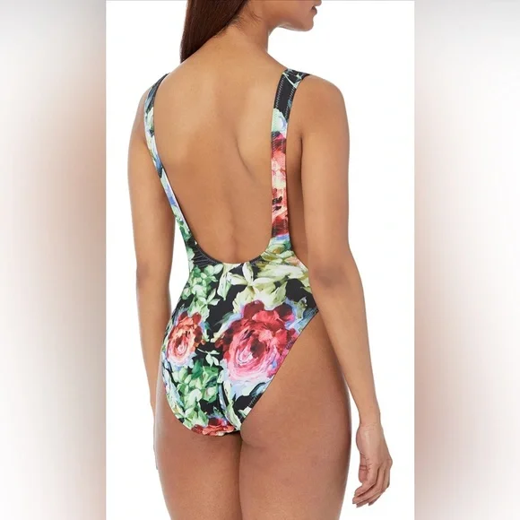 NWT Norma Kamali Women's Rose Garden Marissa One-Piece Size Medium Swimsuit - Picture 2 of 14